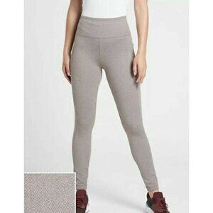 ATHLETA delancey herringbone tight in light asphalt size S